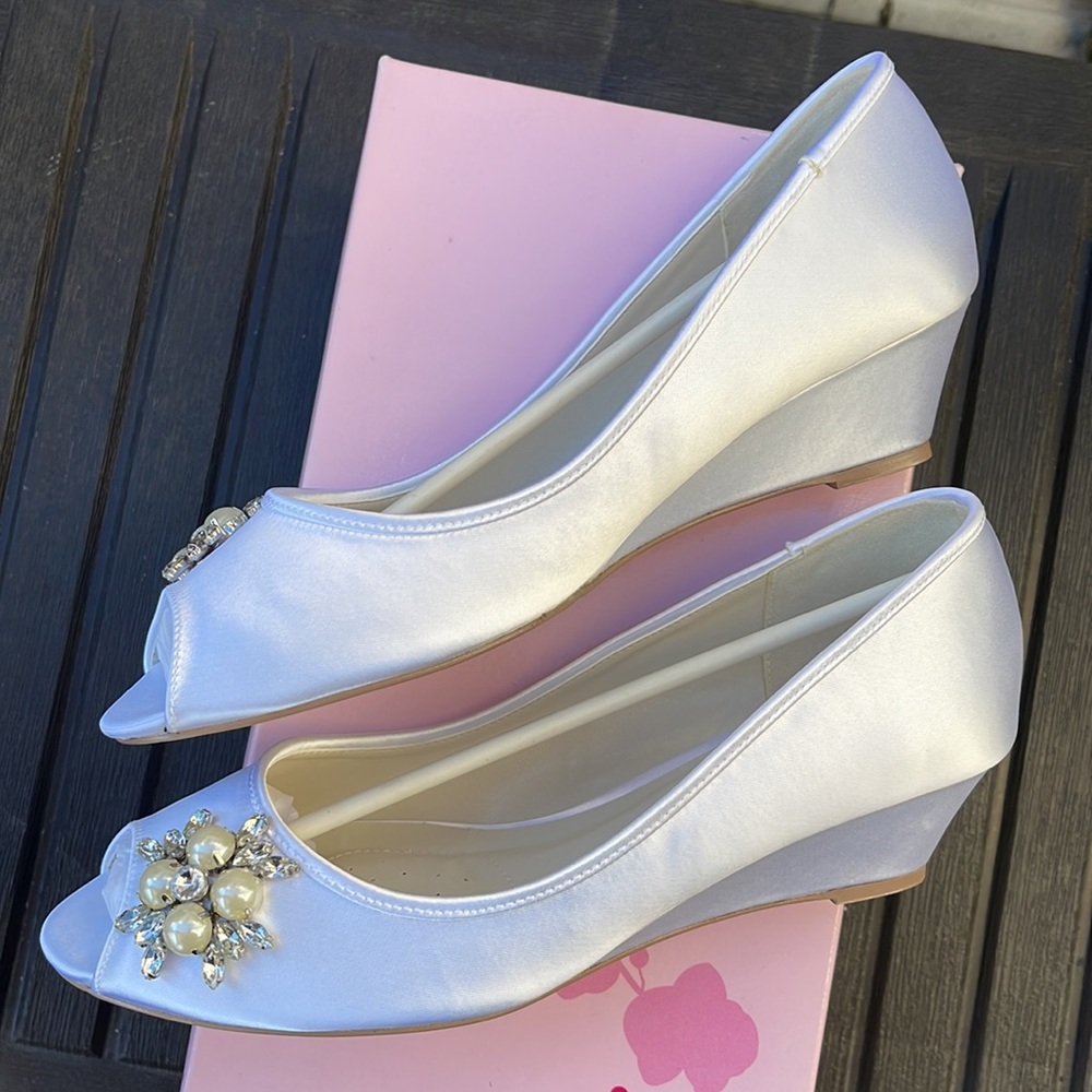 New - Pink Paradox London - Frosting - White Wedding Shoes - Size 8 - Picture 10 of 16